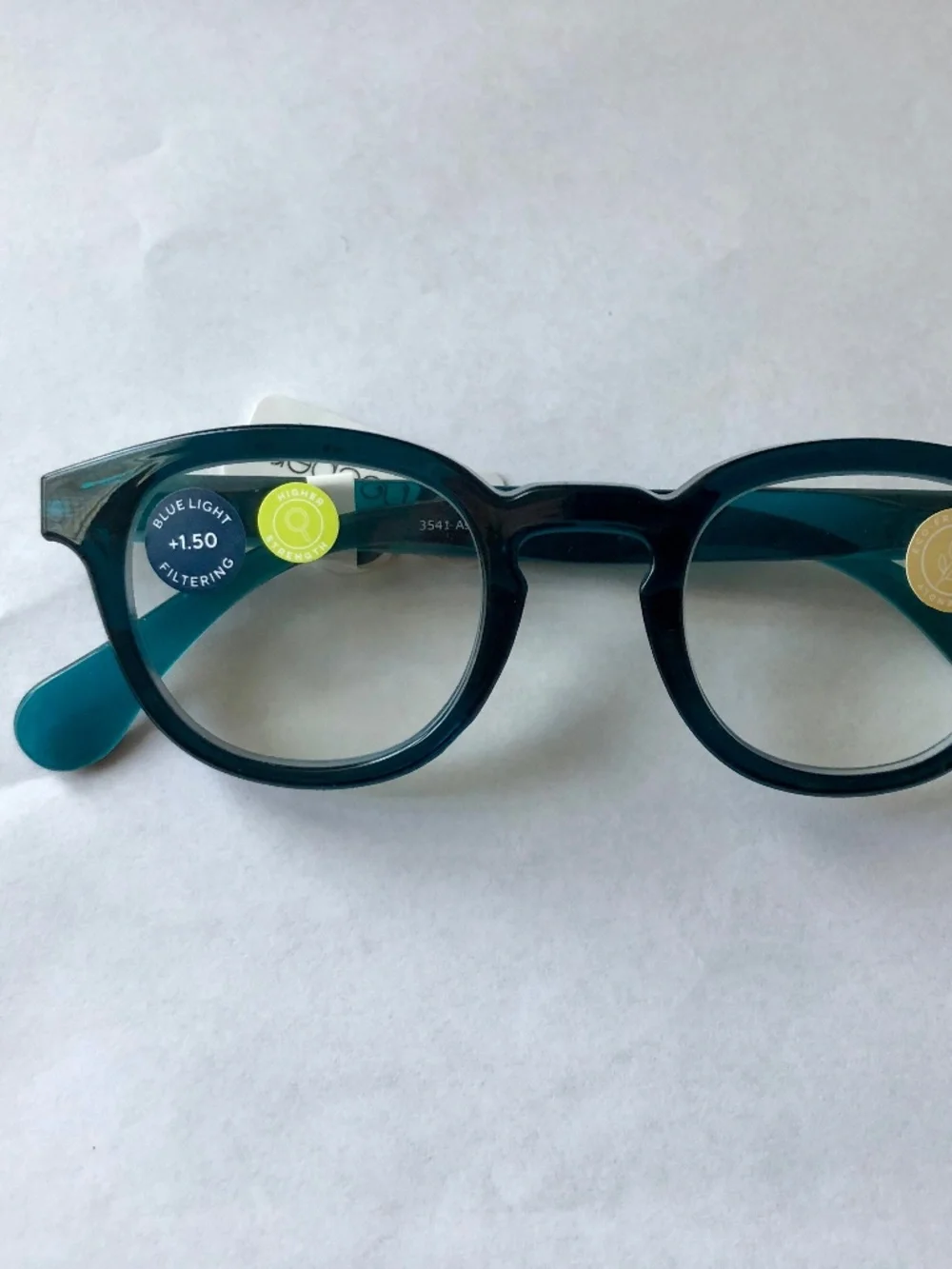 New Teal Round Peepers‎ Blue Light Filtering Readers +1.50